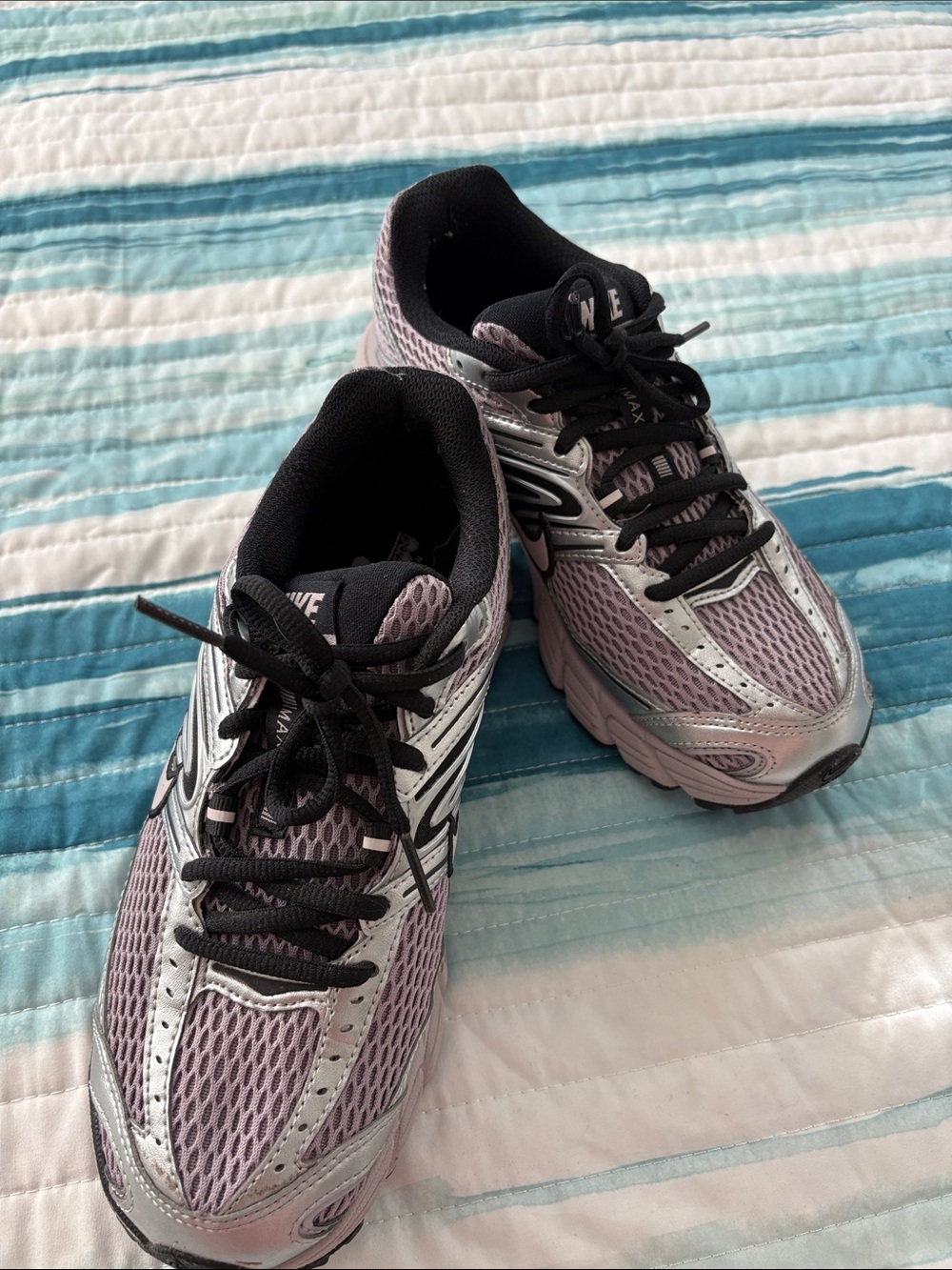 Nike Women’s Athletic Sneakers in Lavender, Silver and Black